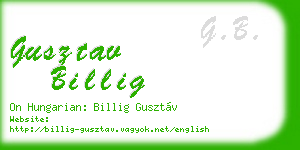 gusztav billig business card